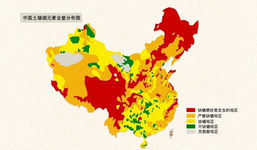 中國缺硒地區(qū)